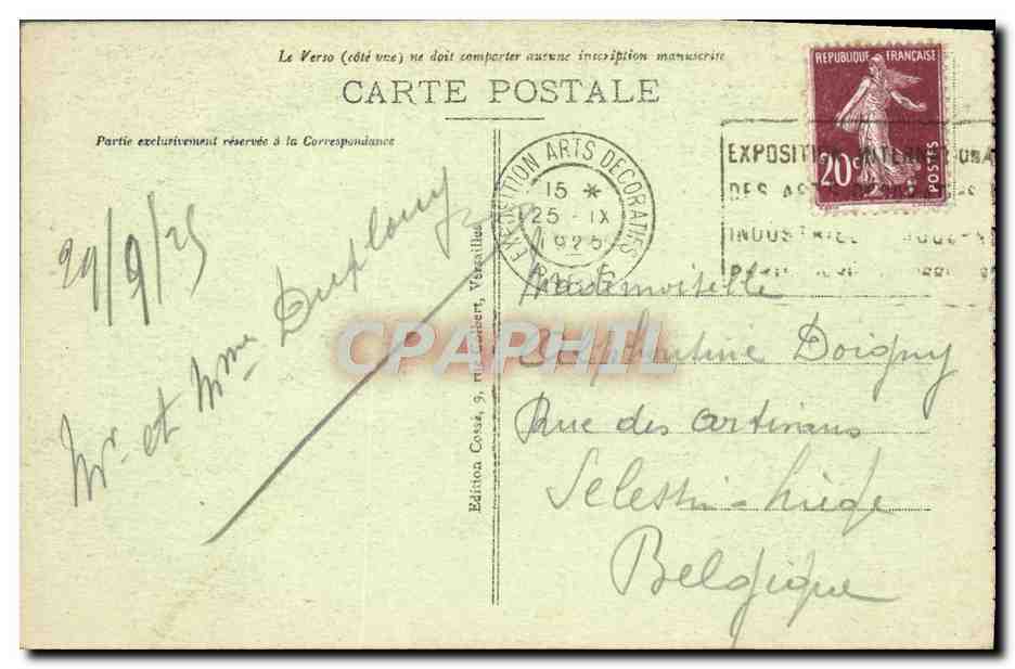 CPA Versailles Les Grandes Eaux Au Bassin de Neptune — Verso