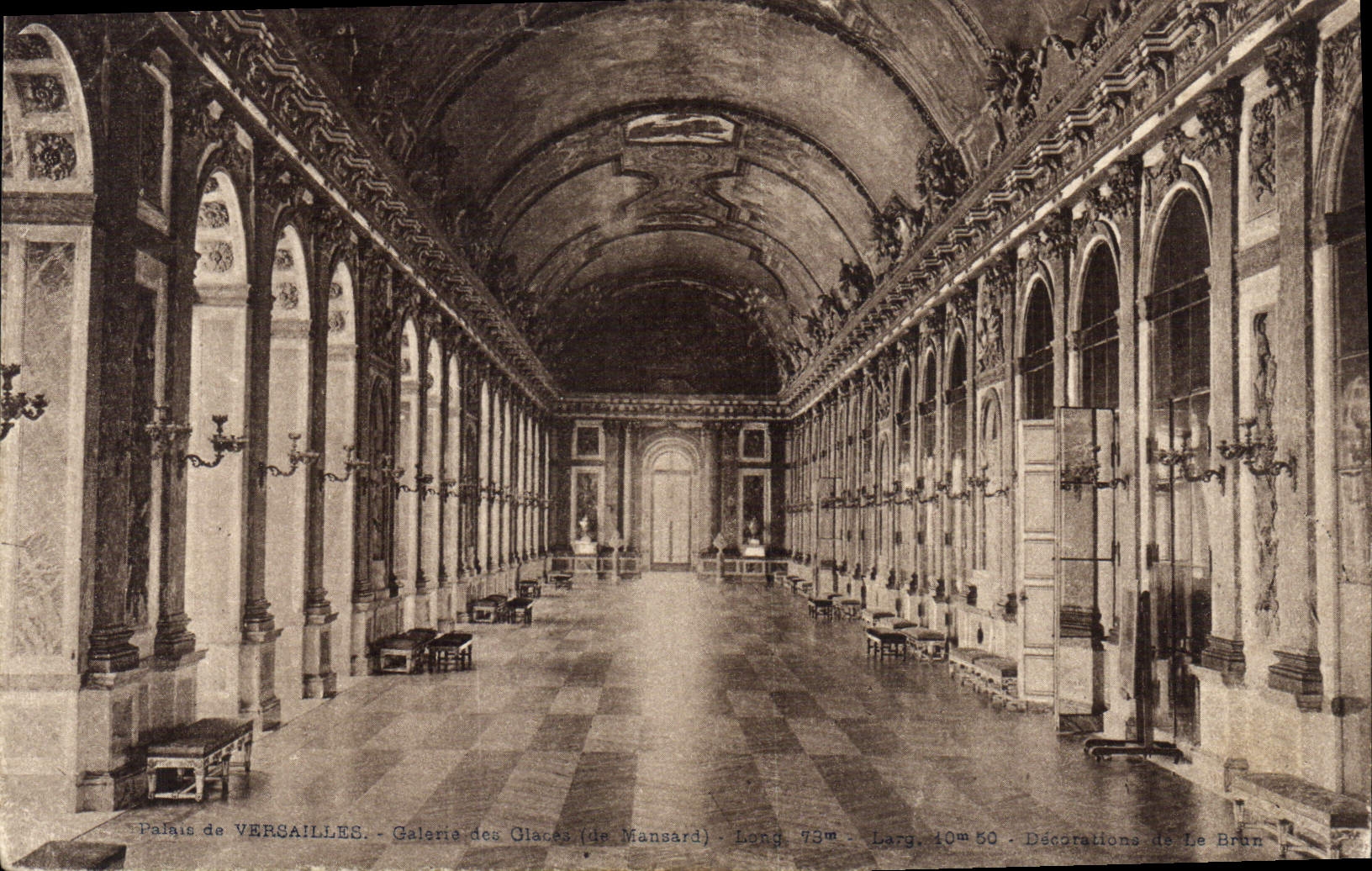 CPA Versailles Palais Galerie des glaces 