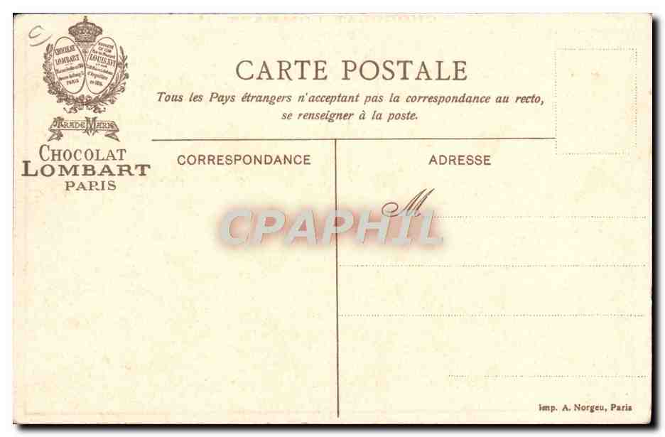 CPA Ours Blanc Chocolat Lombart Chasse  — Rückseite