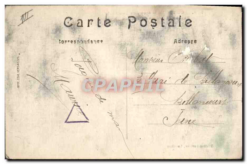 CPA Prison Louviers Rue des penitents Prison et palais de justice  — Verso