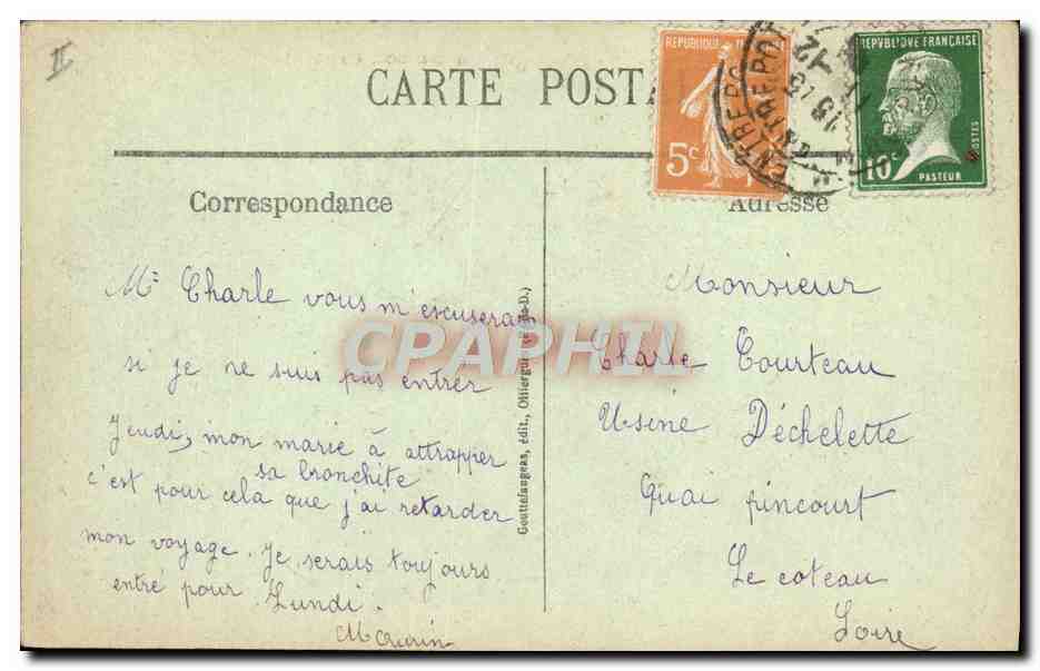 Riom - La Maison Centrale — g.d'o. - 796 - RIOM - La Maison Centrale — Reverso