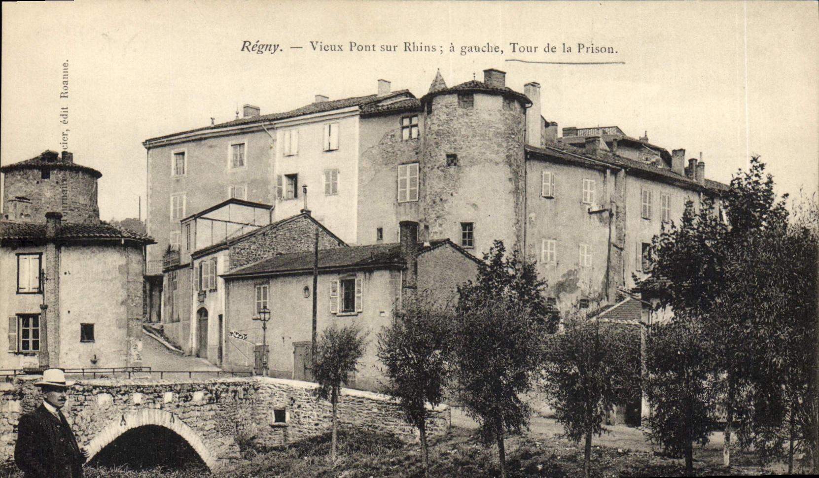 CPA Prison Regny Vieux pont sur hins Tour de la prison 