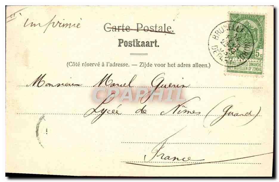 La Prison de Ste. Gilles — Bruxelles — Nels, Bruxelles, Série 1 No. 33 — Reverso