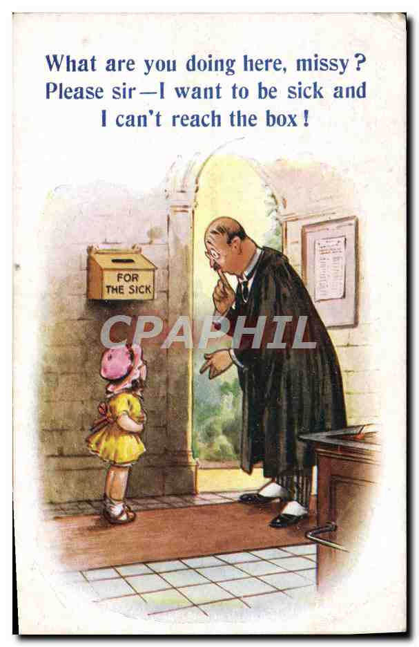 CPA Illustrateur Enfant For the sick 
