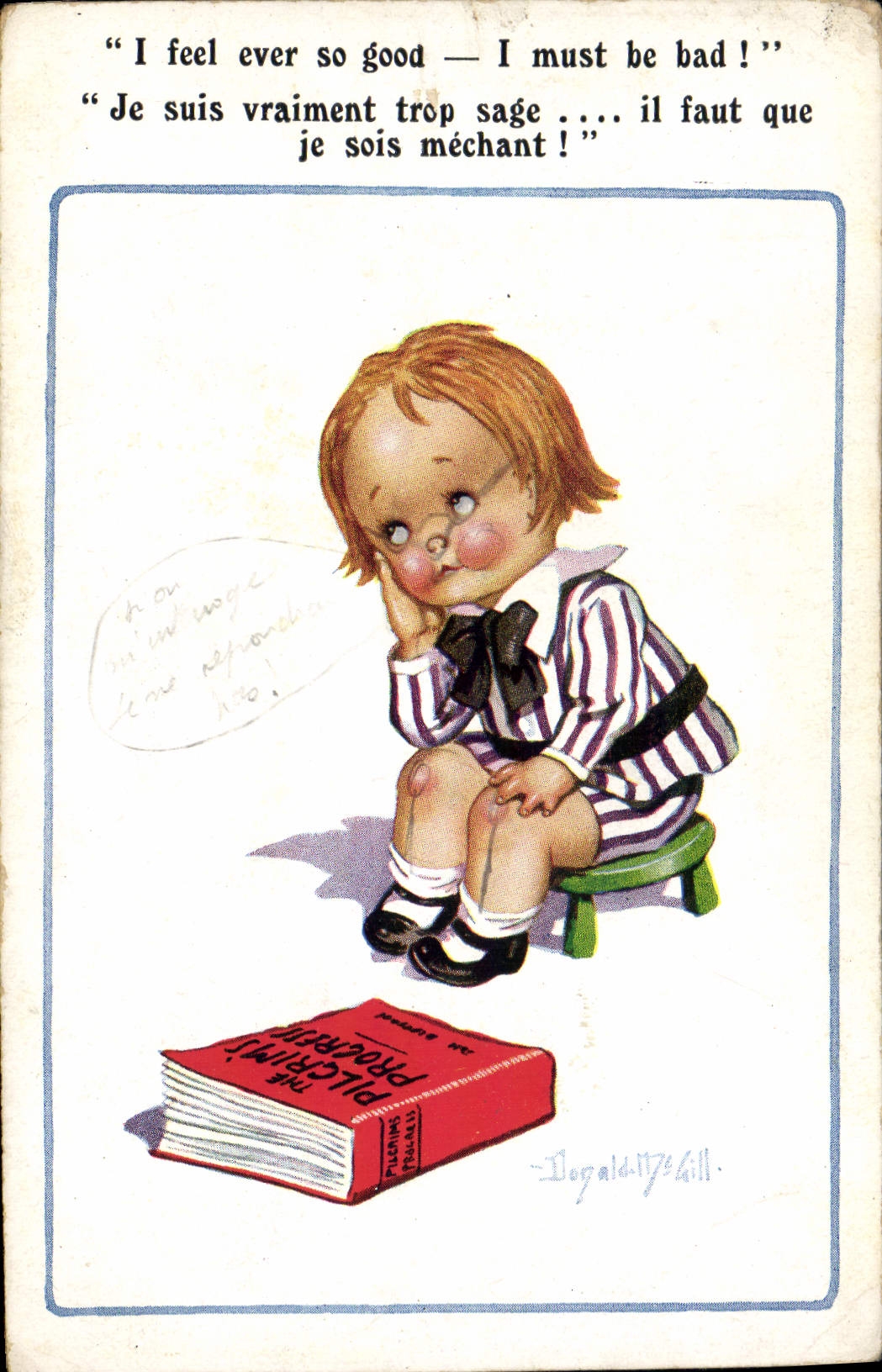 CPA Illustrateur I feel ever so good Donald Mc Gill