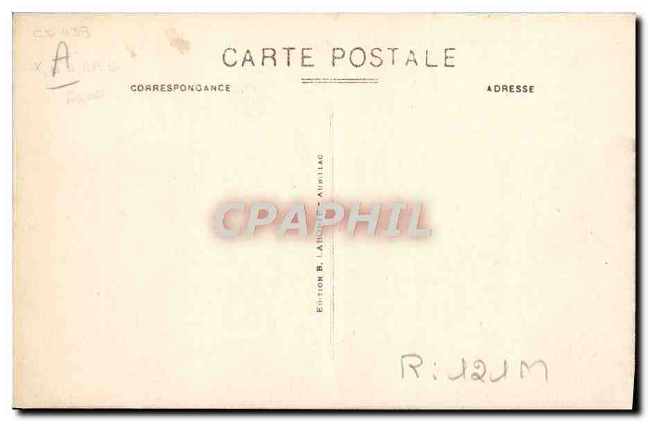 CPA Folklore Lait Auvergne La traite des vaches  — Verso
