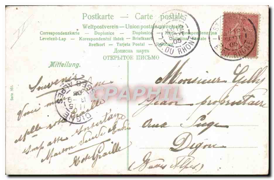 CPA Folklore Lait Femmes Bebes Vaches — Verso