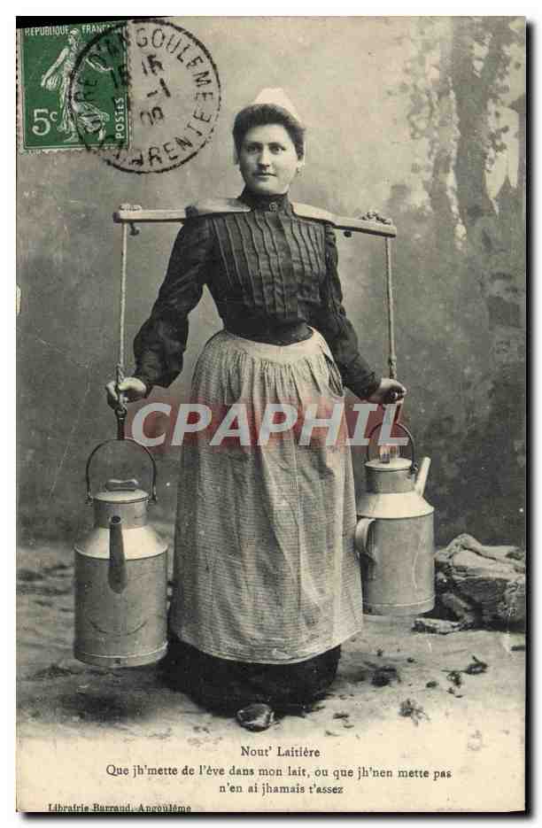CPA Folklore Lait Laitiere 
