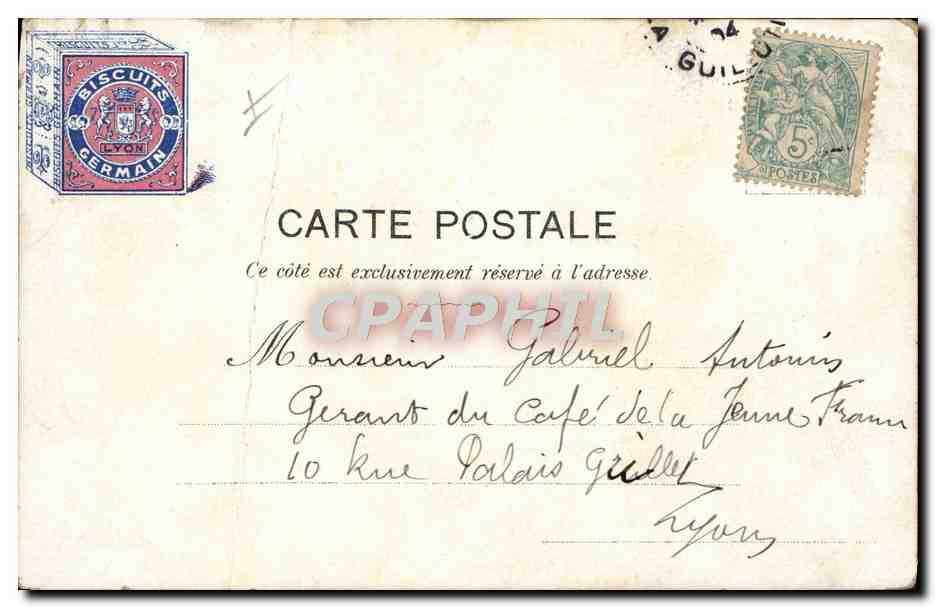 CPA Fantaisie Enfant Bebe Publicite Biscuits Denain — Rückseite