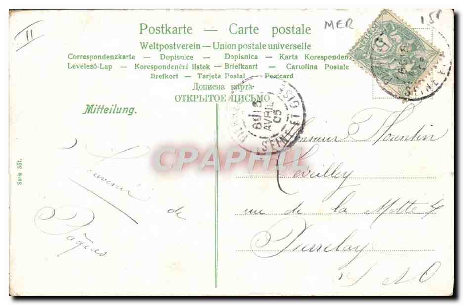 CPA Folklore Lait Femmes Enfants Bebes Vache — Verso
