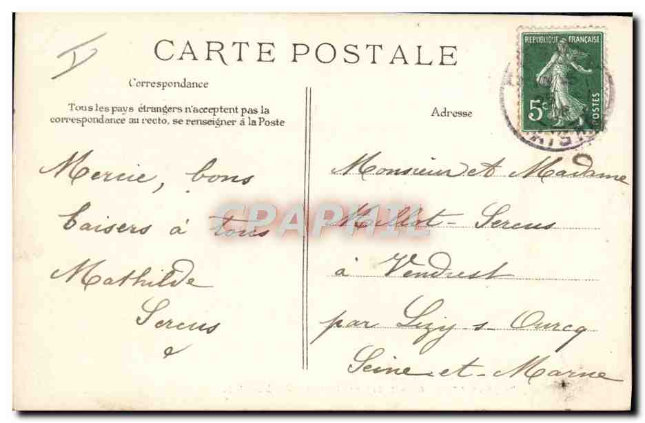 CPA Folklore Lait Chacun songe a sa mere buvant du bon lait  — Verso