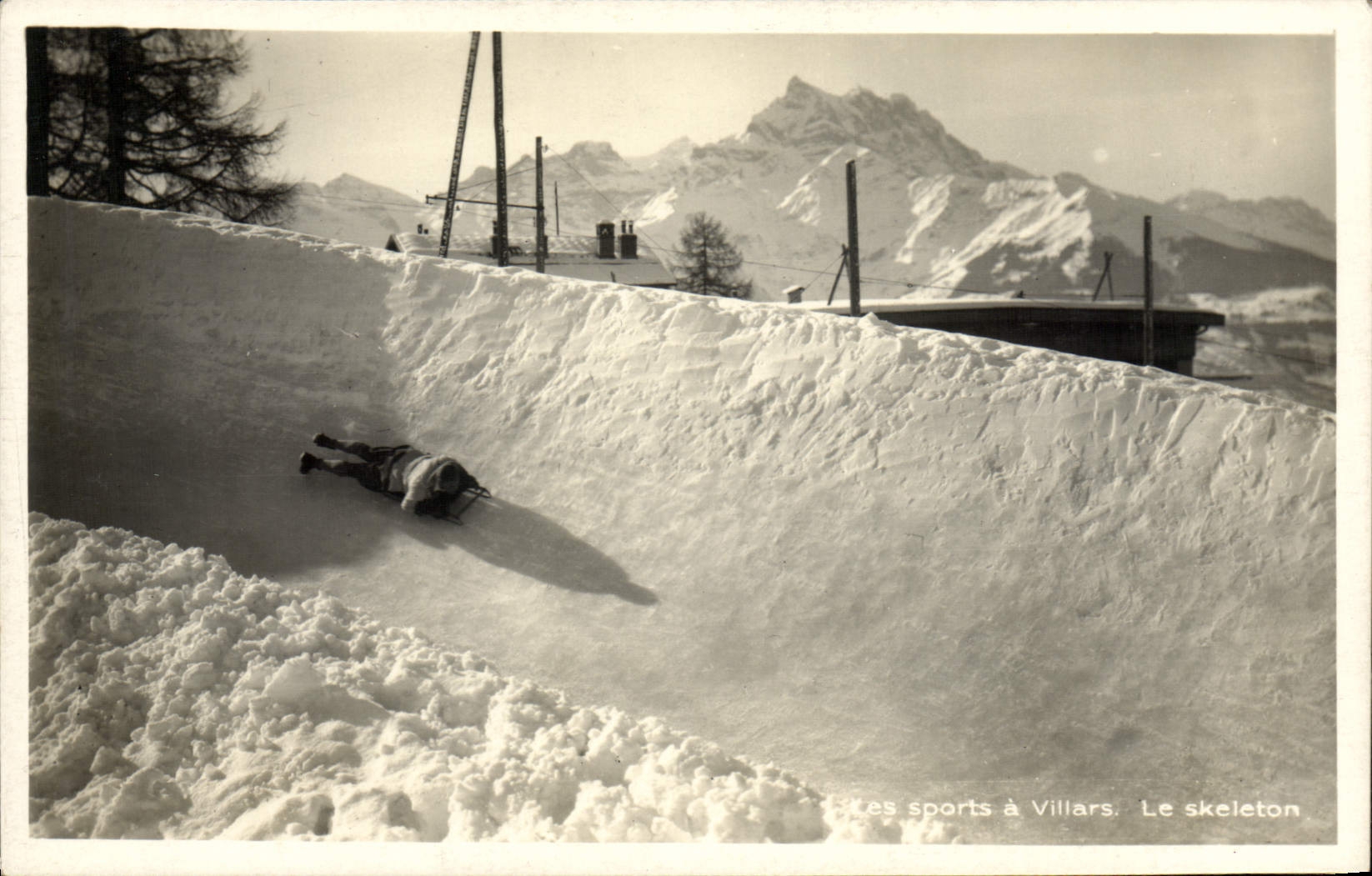 Les sports à Villars. Le skeleton — L. Butner, phot. Villars-su-Qllon