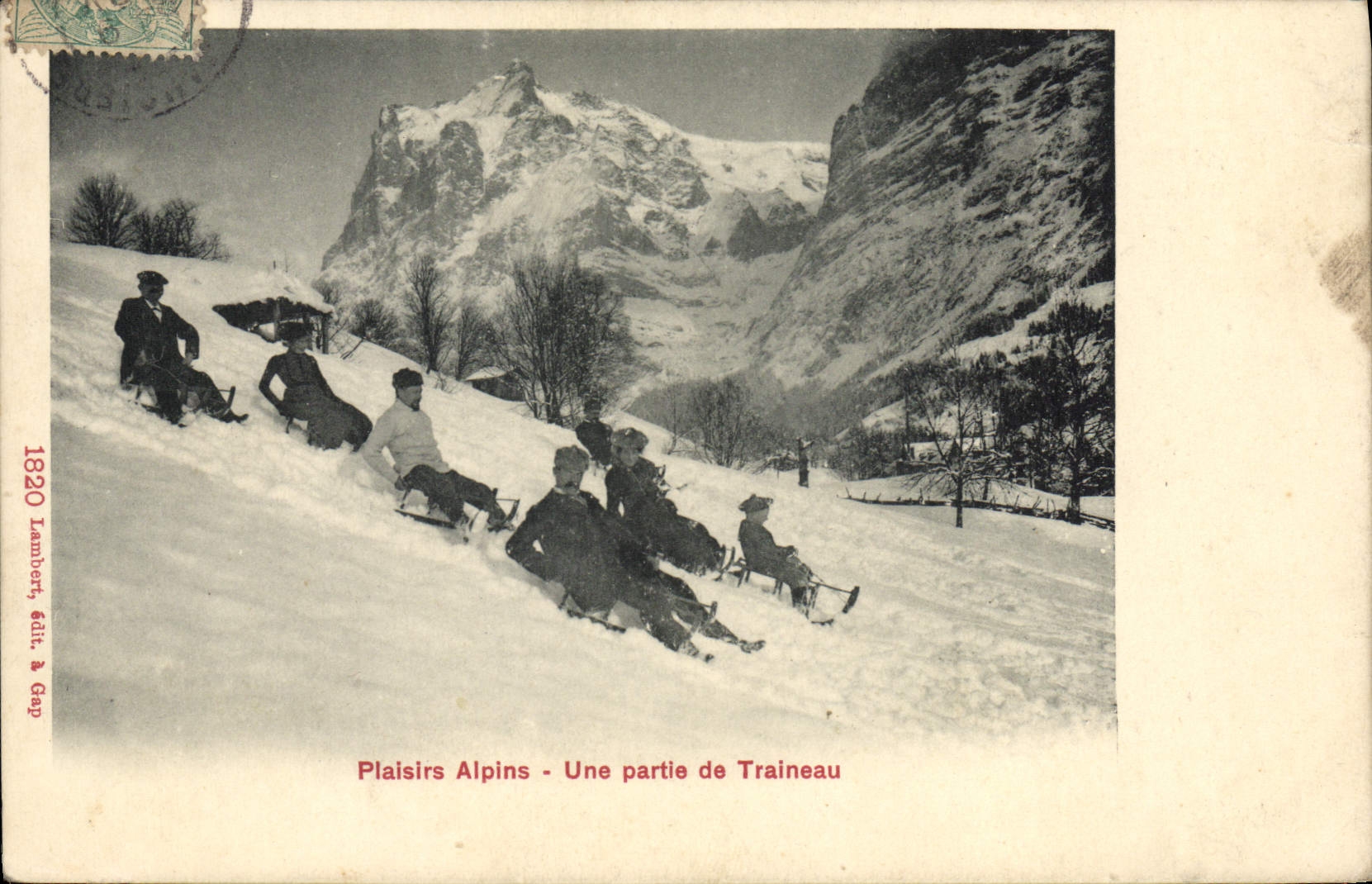 CPA Sports d'hiver Ski Plaisirs alpins Une partie de traineau Luge