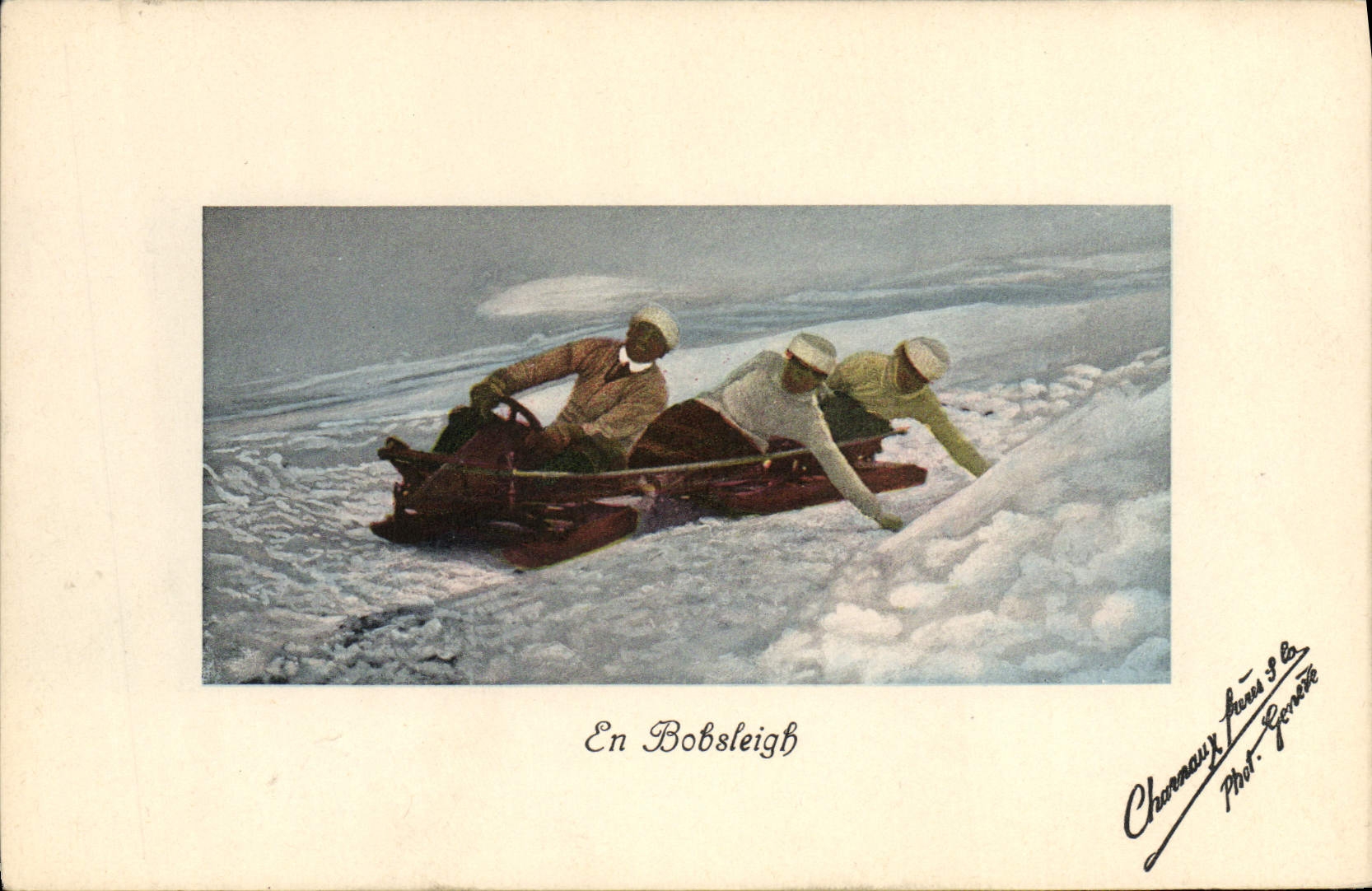 En Bobsleigh — Chormany, France — Phot. Genève