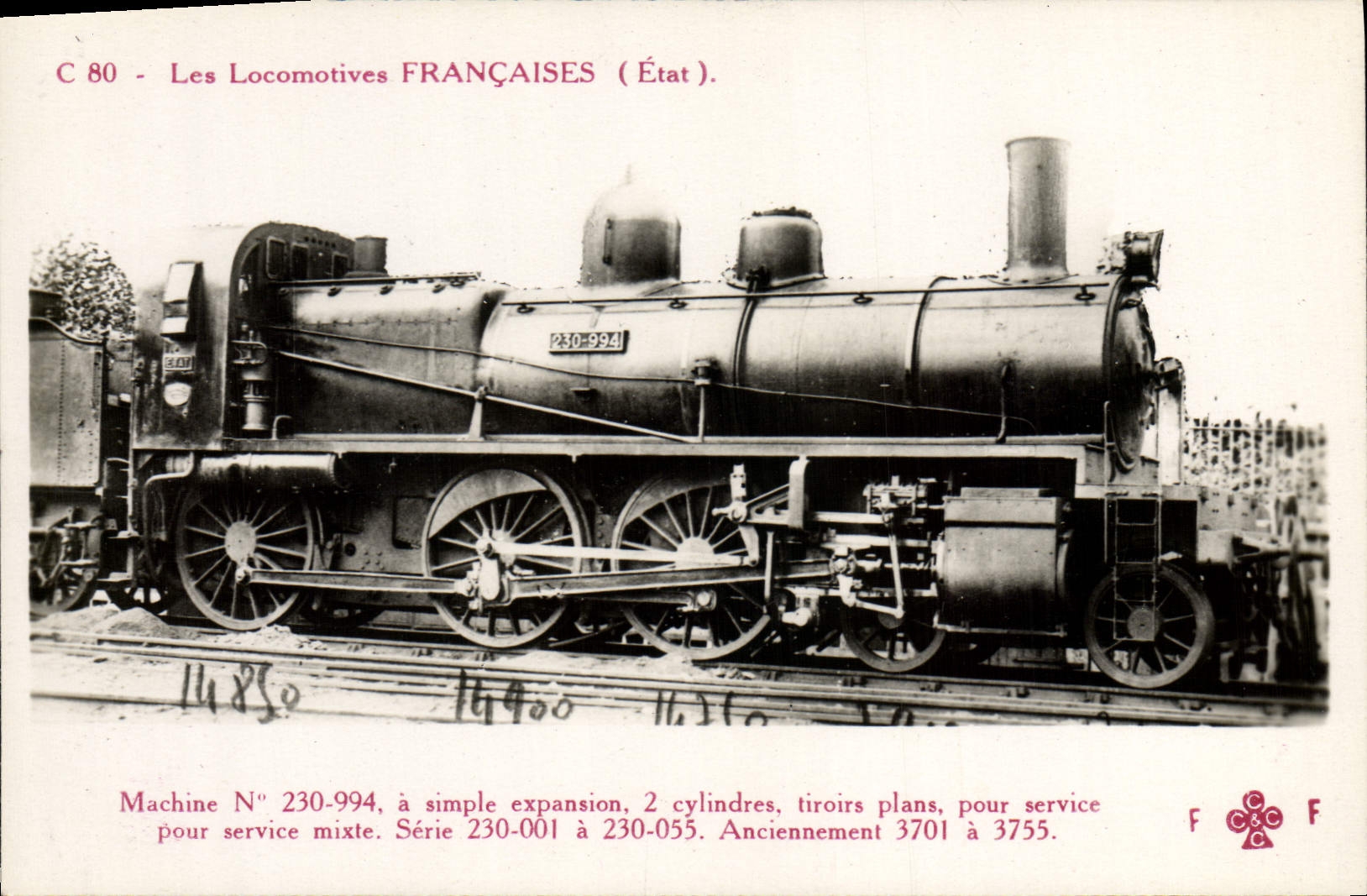 CPA train Locomotive Machine 230 994