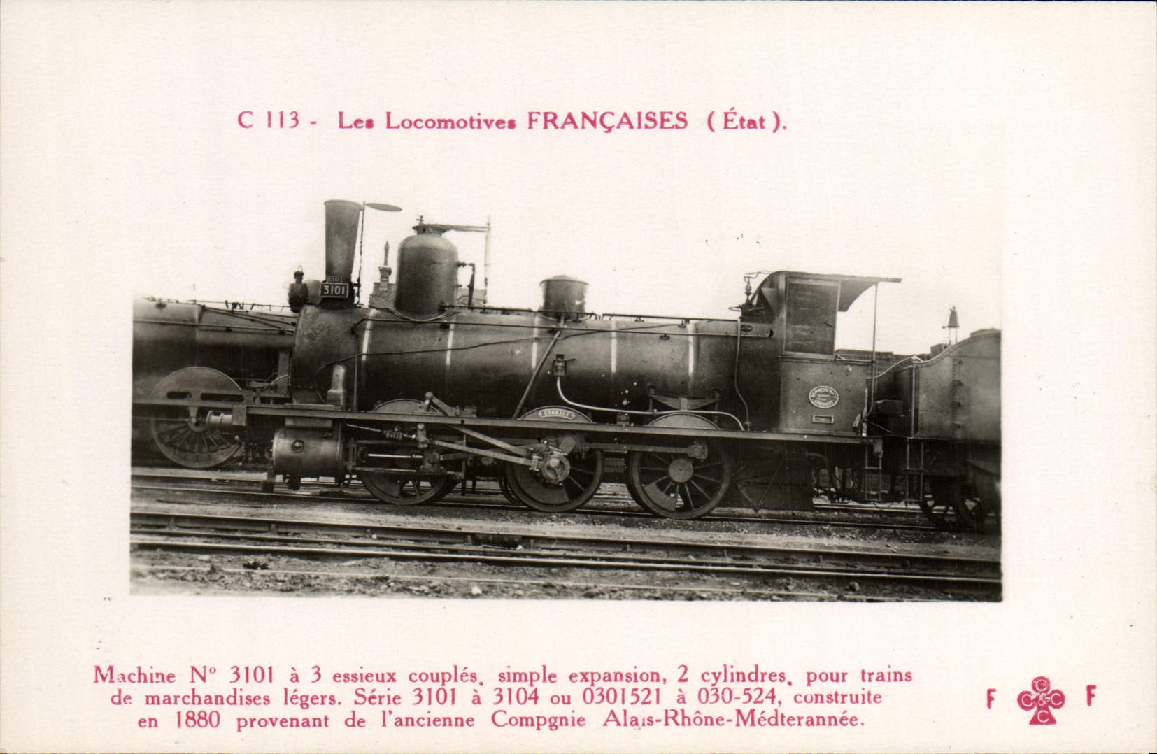 CPA train Locomotive Machine 3101