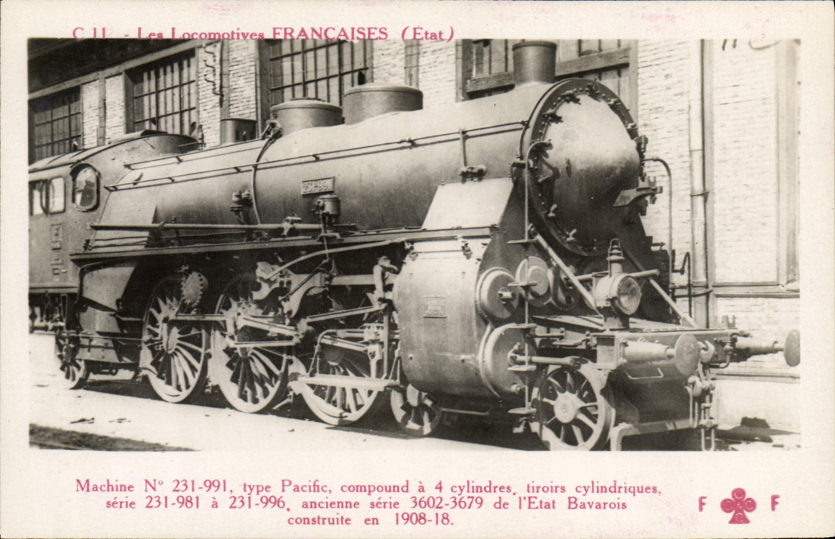 CPA train Locomotive machine 231 991 type Pacific