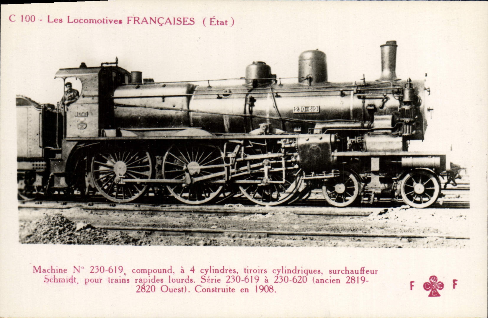 Locomotive française — Série 230-619 à 230-620 (ancien 2819-2820 Ouest) — F. F. Paris