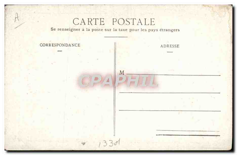 CPA Bateau Port de guerre Toulon Ancienne fregate — Verso
