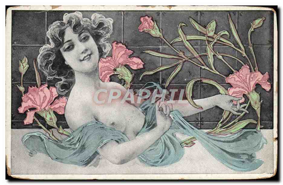 CPA Nu erotique Femme Illustrateur