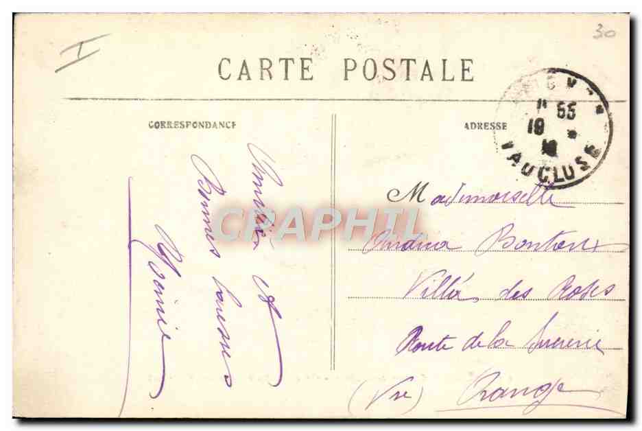 CPA Militaria Caserne Avignon Caserne de Chabran 58eme d'infanterie Boulevard Limbert  — Rückseite