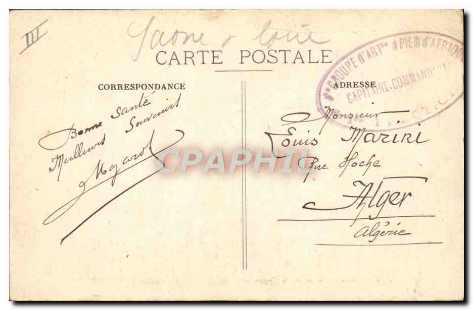 CPA Militaria Caserne Le Creusot  — Rückseite
