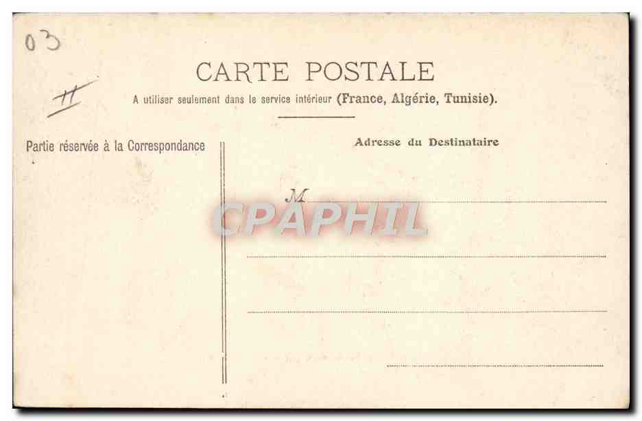 CPA Militaria Caserne Moulins Les casernes Quartie de Villars — Rückseite