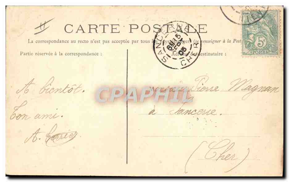 CPA Militaria Caserne Cosne Caserne Binot — Rückseite