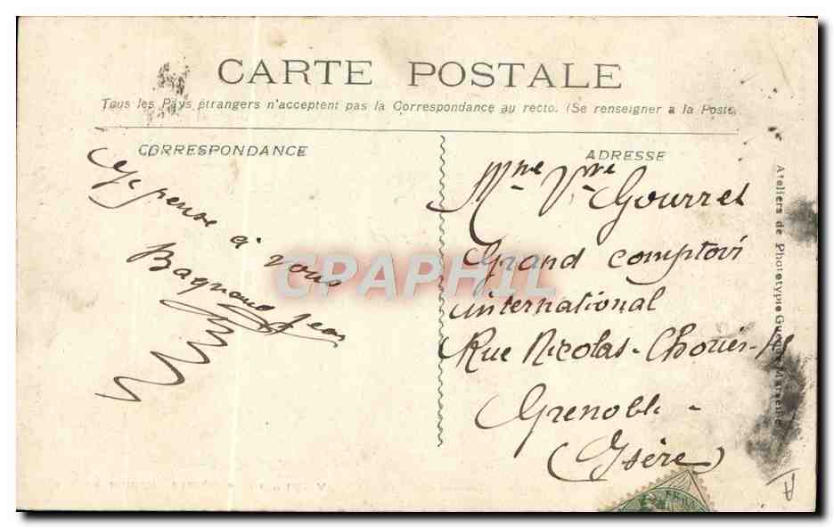 CPA Bateau de guerre le Iena  — Verso