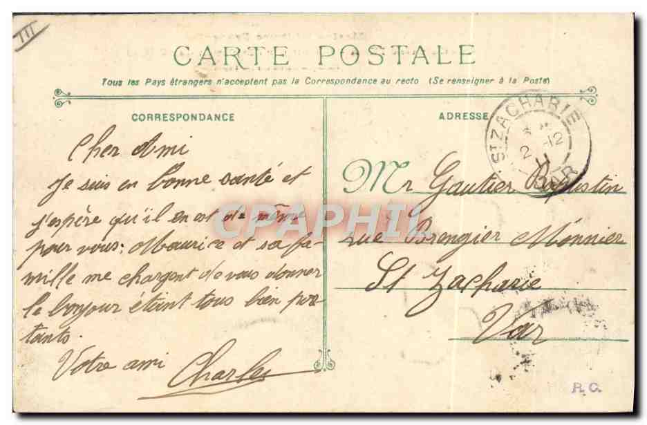 Cuirassé IÉNA — Détruit par l'Explosion du 12 Mars 1907 — Phototypie Marins Bar — Toulon — Reverso
