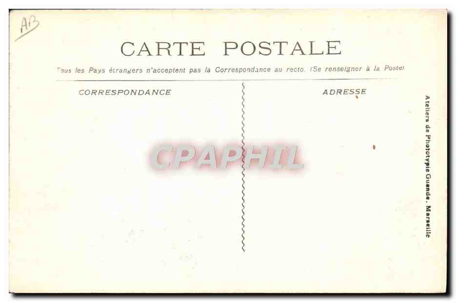 Catastrophe du "Iéna" — Le "Iéna" après la Catastrophe — Ateliers de Phototypie Guinda, Marseille — Verso