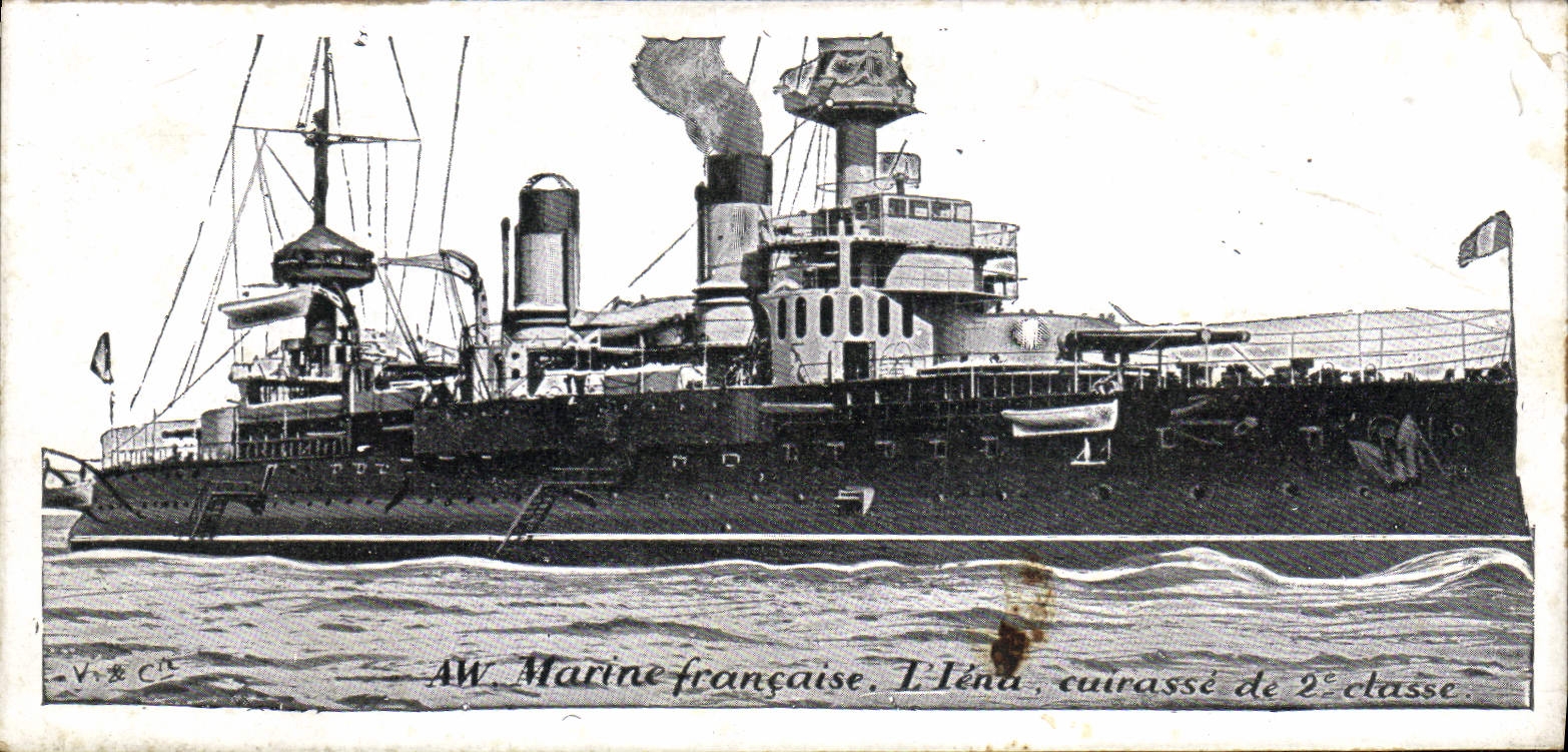 CPA Bateau de guerre Le Iena cuirasse de 2eme classe