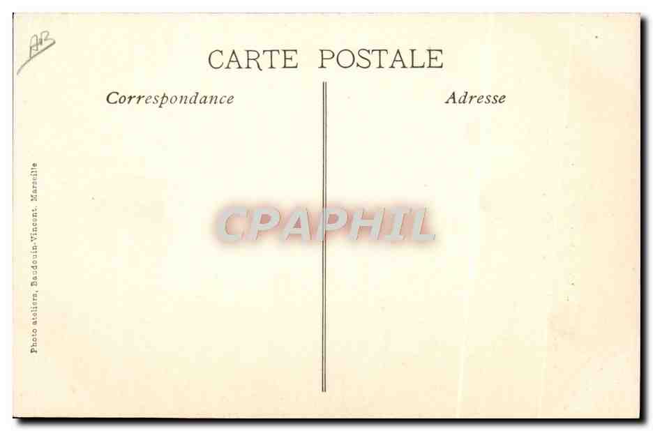 La Catastrophe du Iéna — M. Thomson interrogeant les Officiers survivants du Iéna — Photo atelier Badoudin-Vincent, Marseille — Verso