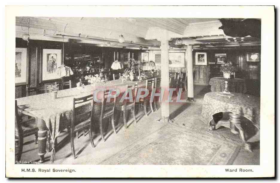 CPA Bateau de guerre HMS Royal Sovereign Ward room