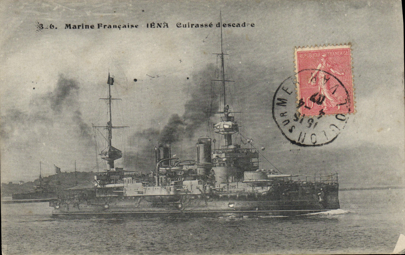 Bateau de guerre — Cuirassé de l'escadre — Marine Française — ÉNA — Éditeur inconnu, n° 36