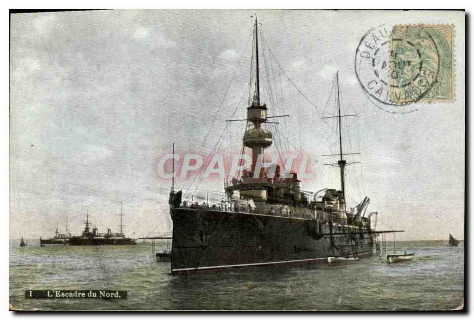 CPA Bateau de guerre L'escadre du Nord 