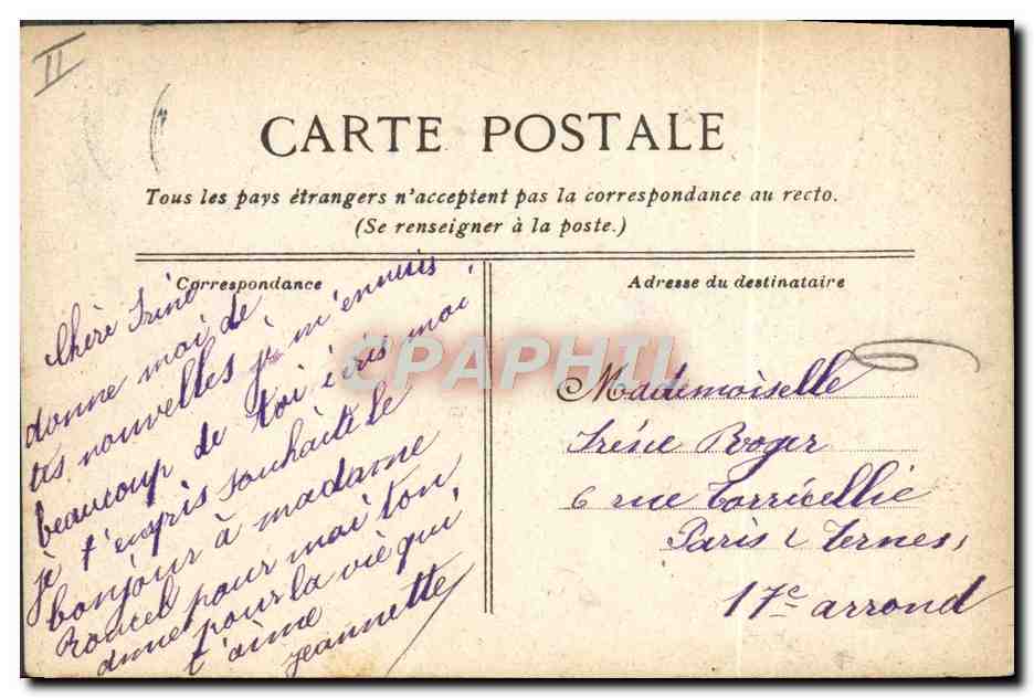 CPA Bateau de guerre L'escadre du Nord  — Verso