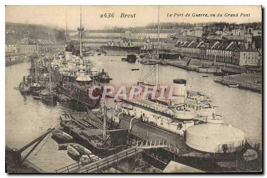 Brest — Le Port de Guerre, vu du Grand Pont — n° 2636