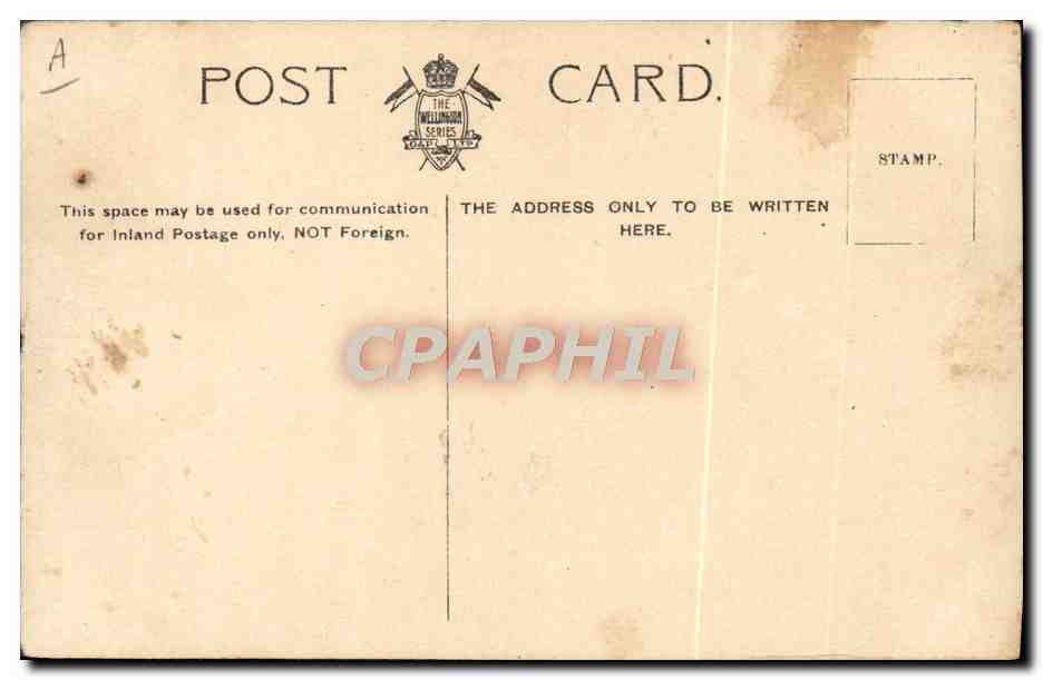 CPA Bateau de guerre HMS Lancaster Cruiser  — Verso