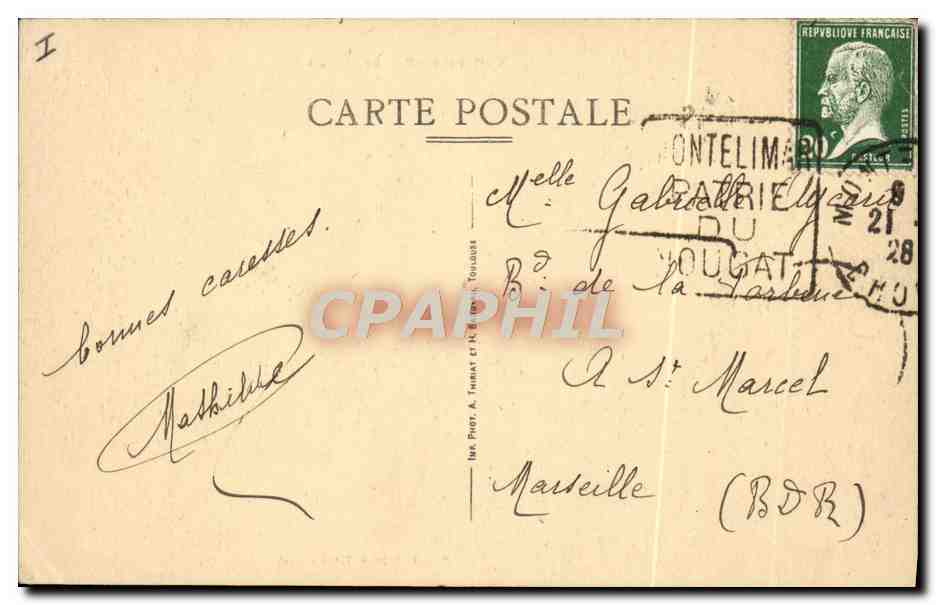 Montélimar — Le Théâtre — Édit. F. Deydler, Tabac — Verso