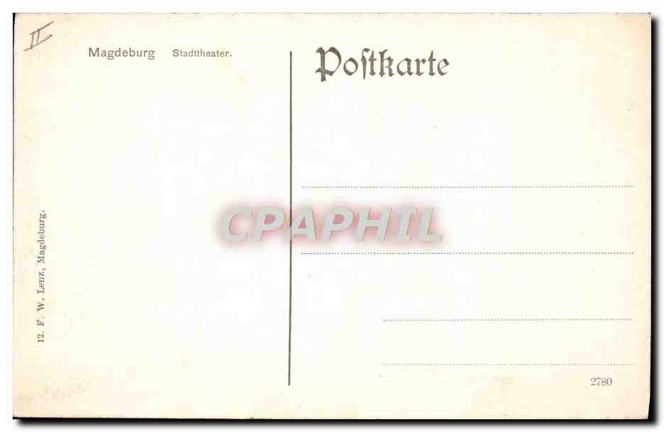 CPA Theatre Magdeburg Stadttheater  — Verso