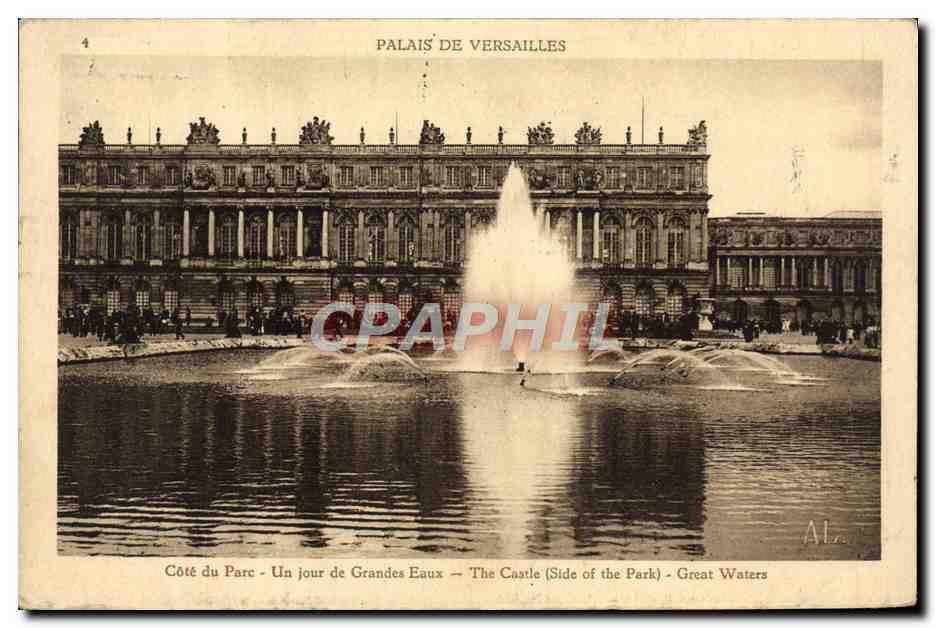 CPA Palais De Versailles Cote du parc Un jour de grandes eaux 