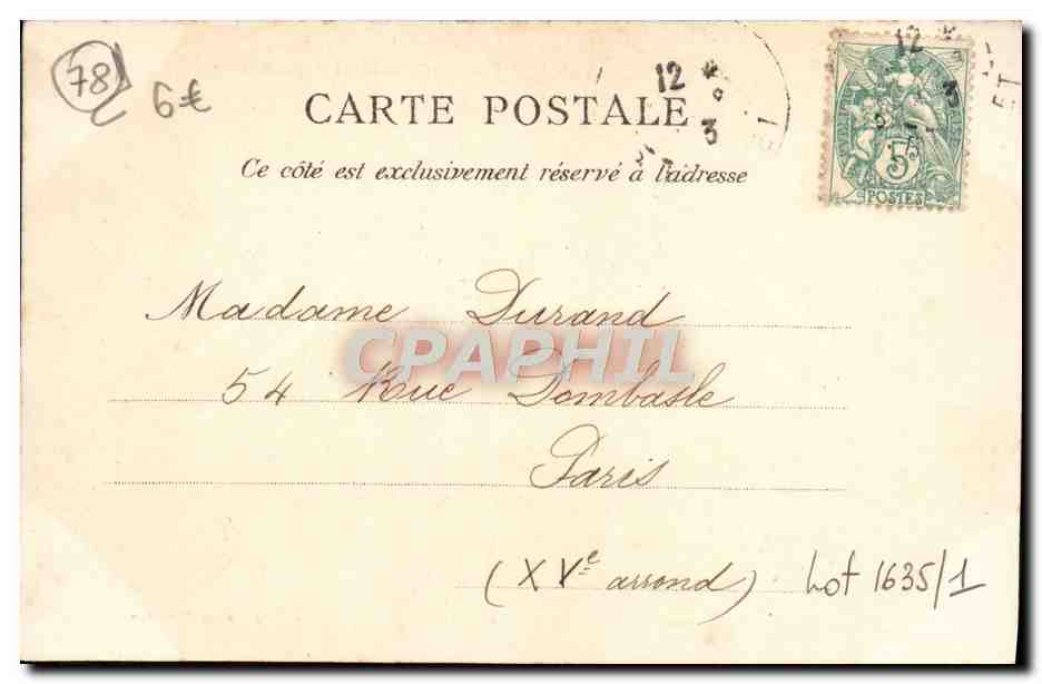 CPA Saint Germain Ascenseur — Verso