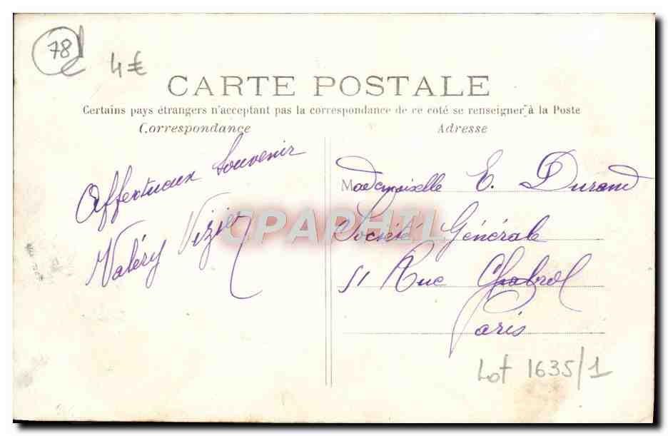 CPA Saint Germain en Laye Le Parterre Rond point de Pontoise et Allee louis XIV — Rückseite