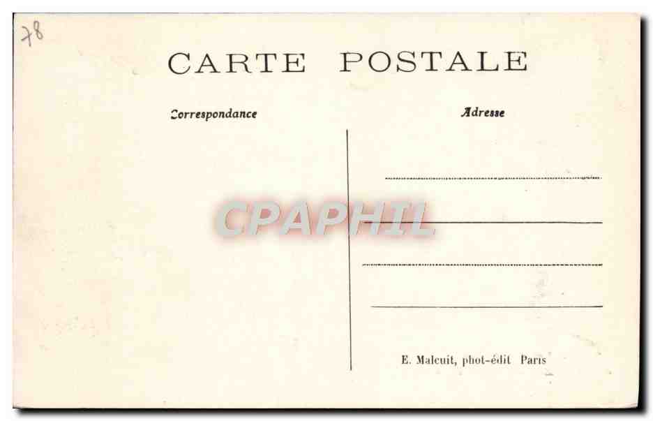 Les Cascades des Vaux-de-Cernay — Éditeur E.M., n° 2472 — Verso