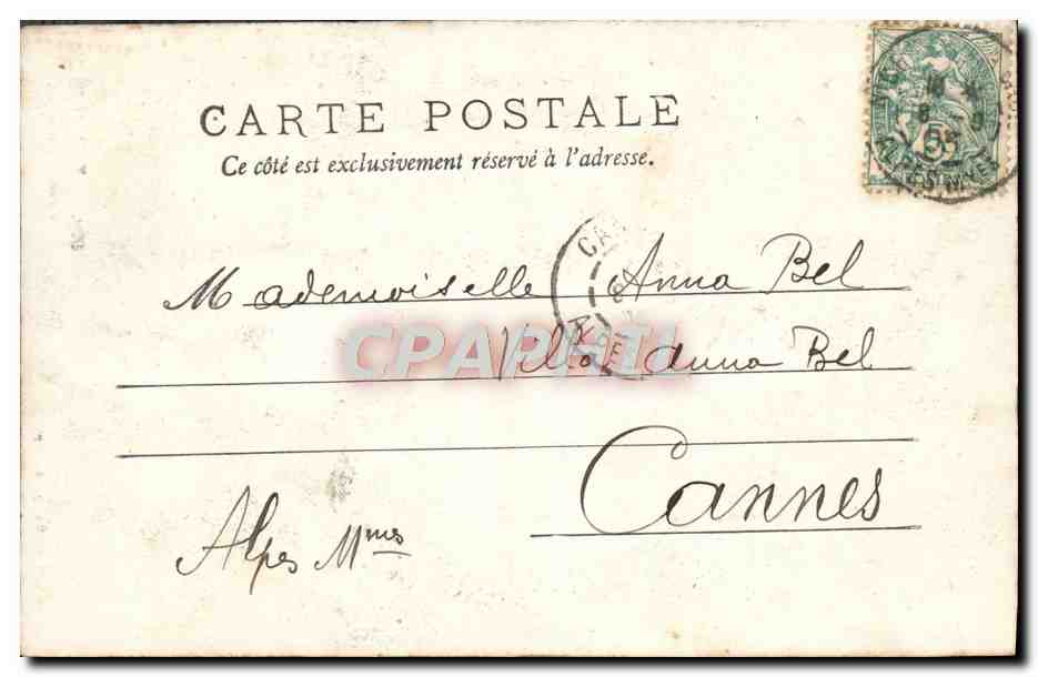 CPA Beaulieu Pointe Fourmie  — Rückseite