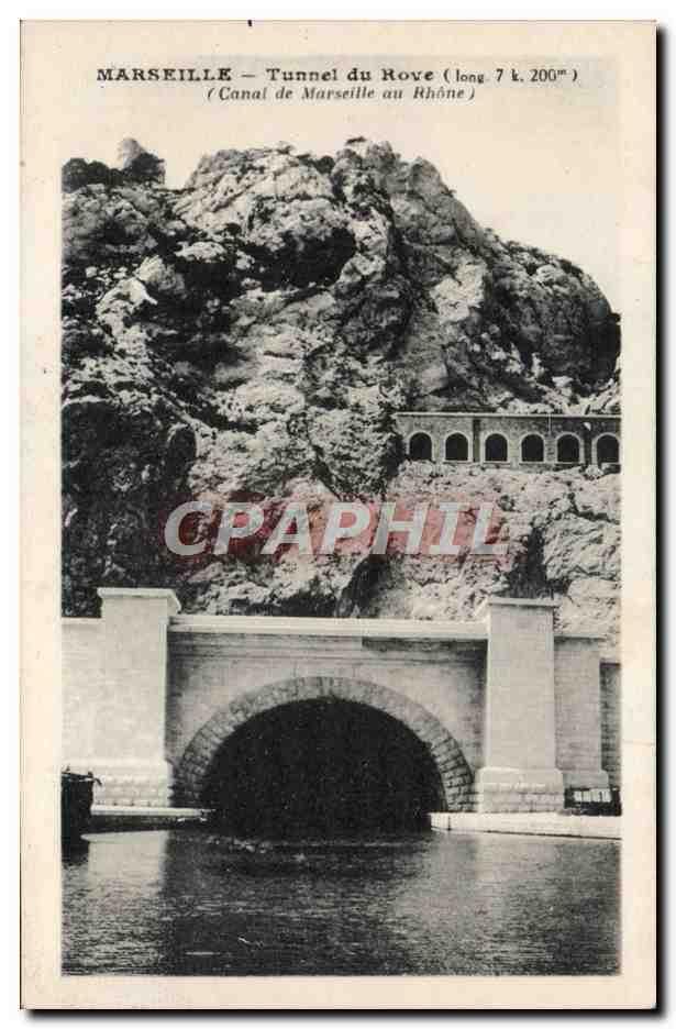 CPA Marseille Tunnel du Rove Canal de Marseille au Rhone