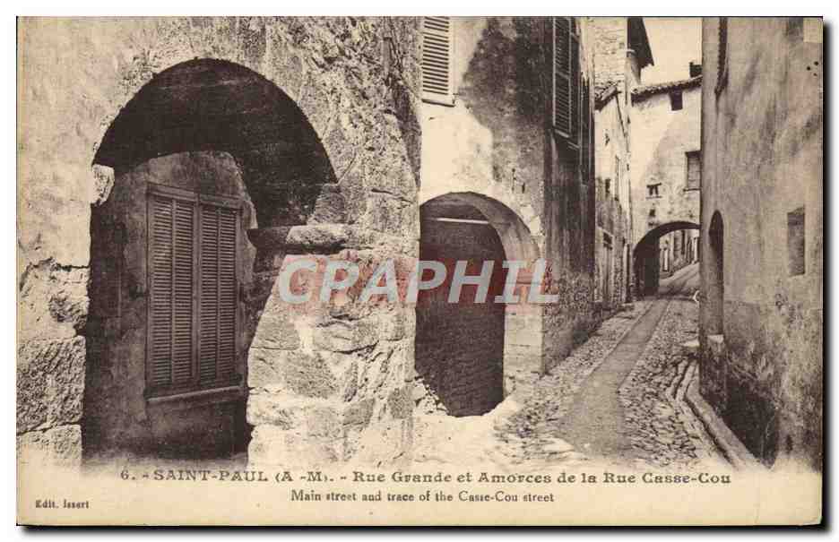 CPA Saint Paul Rue Grande et Amorces de la Rue Casse Cou 