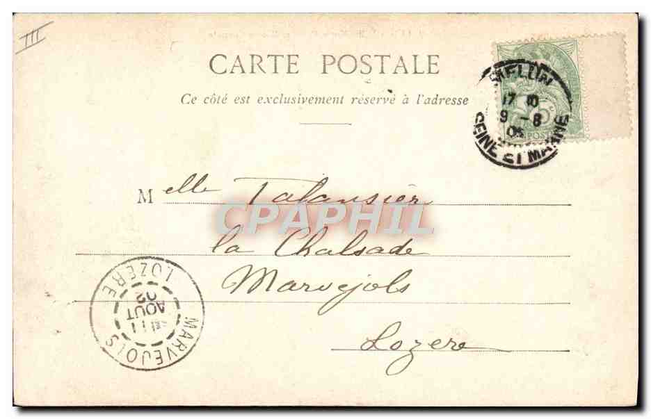 CPA Prison Melun Eglise Notre Dame et maison centrale — Verso