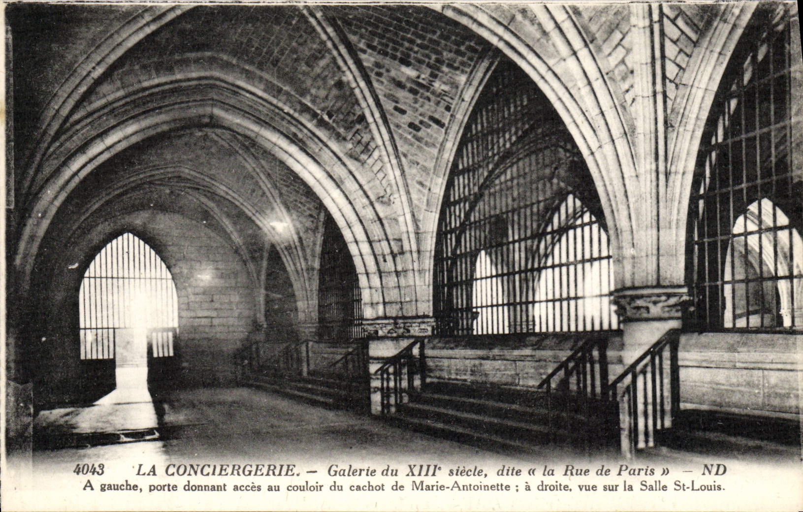La Conciergerie — Galerie du XIIIe siècle, dite « la Rue de Paris » — ND